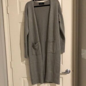 MINKPINK long gray acrylic cardigan sweater size small